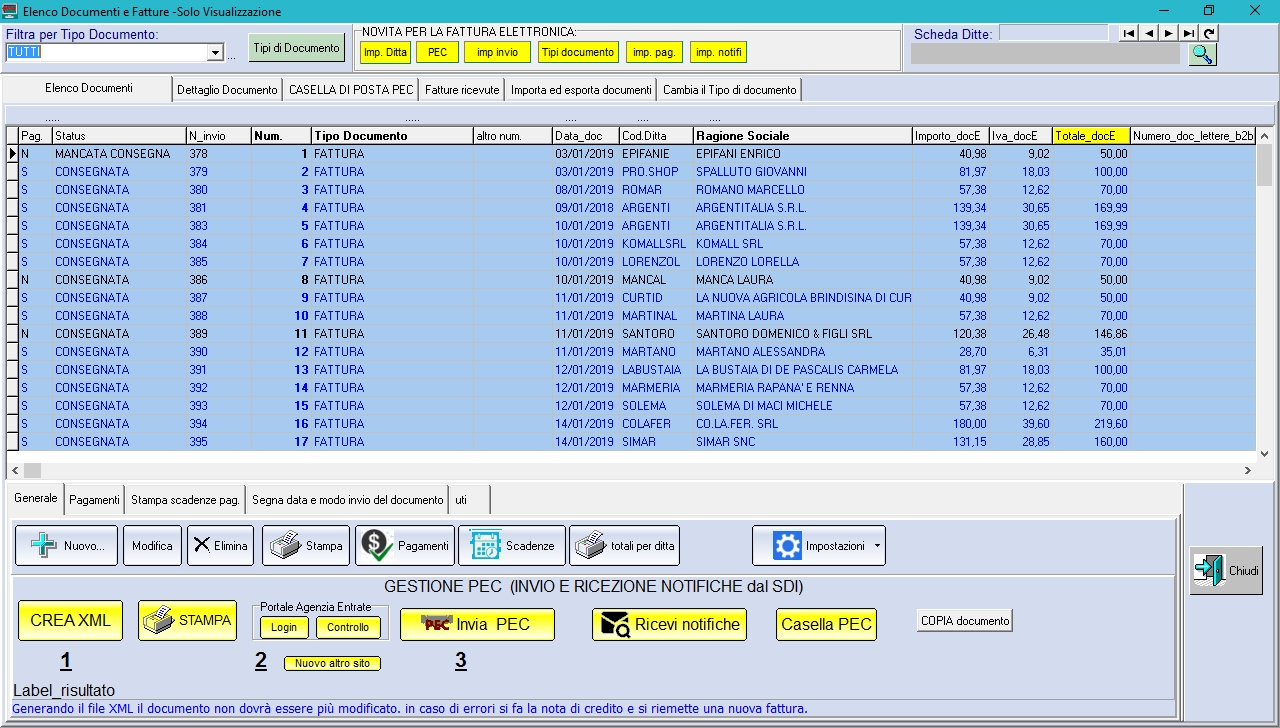 Software per la fatturazione elettronica fra privati